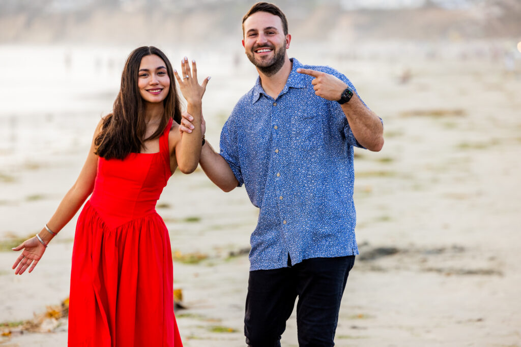 Pacific Beach Proposal Photographer: A Cross-Border Love Story at Crystal Pier san diego engagement photographer